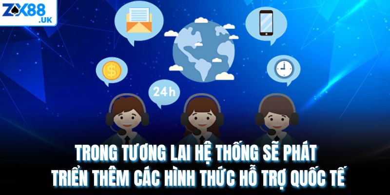 Trong tương lai hệ thống sẽ phát triển thêm các hình thức hỗ trợ quốc tế